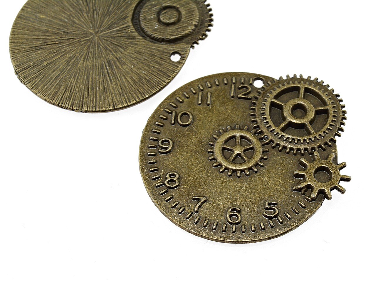 Steampunk Anhänger "Uhr" in antik bronzefarben | Vintageparts.eu