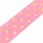 elastisches Gummiband/Faltband "Golden Dots" in rosa 1 m