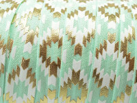 1 m elastisches Gummiband/Faltband "Aztek" in mint
