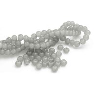 Strang kleine Glasperlen in lavendelgrau, 4x4,6mm