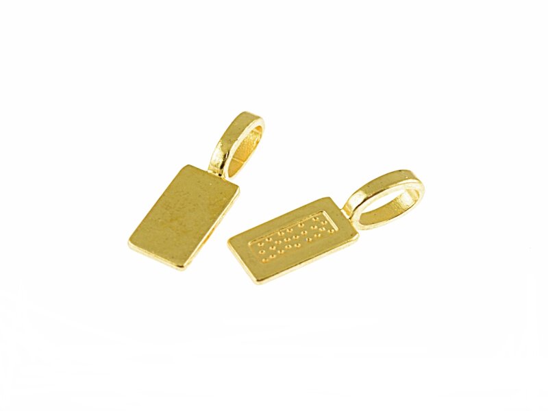 10 Collierschlaufen mit Klebepad in goldfarben