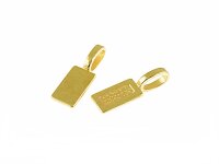 10 Collierschlaufen mit Klebepad in goldfarben