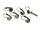 10 Brisuren in antik Bronze mit Klebepad