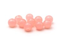 10 Glasperlen in Jadeoptik in apricot, 10 mm