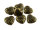 10 Acrylperlen "Heartbeat" in antik bronzefarben
