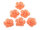 4 filigrane Cabochons als Rose in lachs, 15 mm