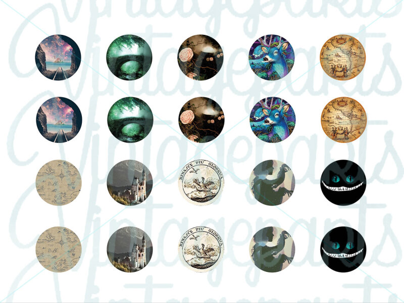 Motivbogen "Fantasy" für 16mm Cabochons