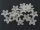 20 Blüten in weiß gefrostet, 16 mm
