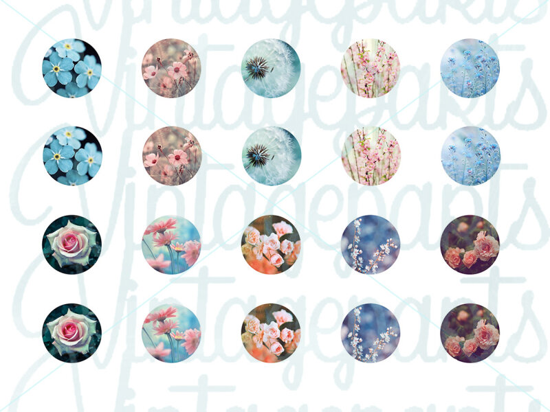 Motivbogen "Springtime" für 14mm Cabochons