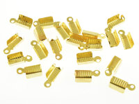 30 Faltklemmen in goldfarben, 12 mm