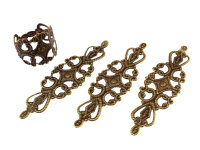 10 filigrane Verbinder "Vintage" in antik...