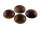 4 Cabochons Cateye Glas in Kaffee, 20 mm