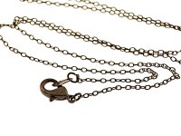 2  fertige Gliederketten aus Messing in antik Bronze, 65 cm