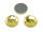 2 Glasschliffcabochons "Sparkle" in gelb, 12 mm
