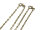 2 fertige kurze Gliederketten in antik bronzefarben, 45 cm