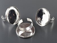 2 schlichte Ringrohlinge  in silberfarben für 23 mm...