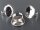 2 schlichte Ringrohlinge  in silberfarben für 23 mm Cabochons