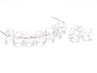 10 Glasschliffperlen in glasklar, 12 mm