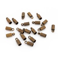 Endkappen aus Messing 9 x 3,5 mm in antik Bronze für...