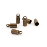 Endkappen aus Messing 9 x 3,5 mm in antik Bronze für...
