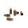 Endkappen aus Messing 9 x 3,5 mm in antik Bronze für 3 mm Bänder 20 Stück