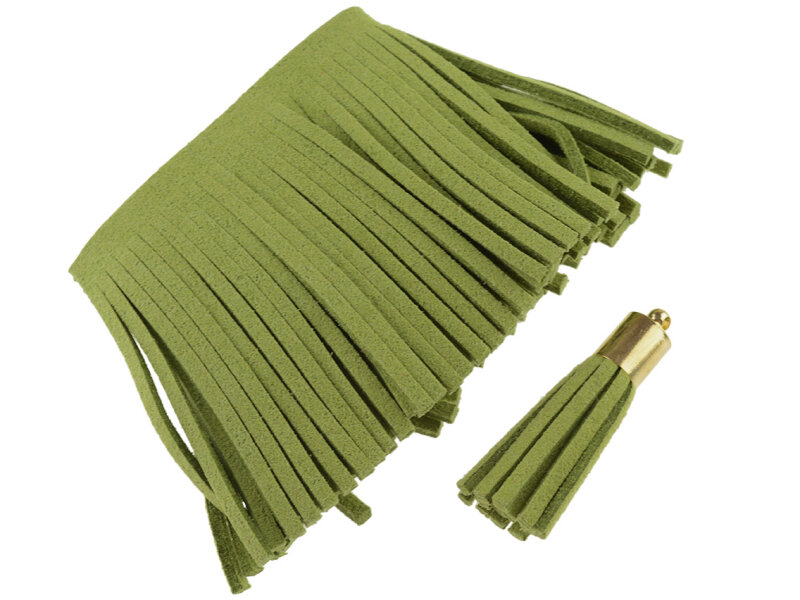 Fransenband für Quasten in olive, 20cm