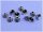 20 Perlkappen in tibetsilber,  8 mm