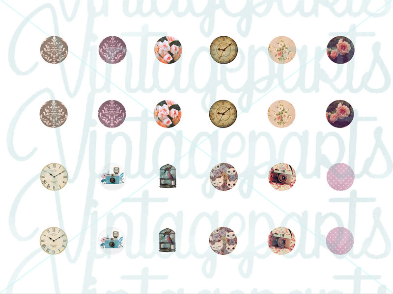 Motivbogen "Vintage" für 10mm Cabochons