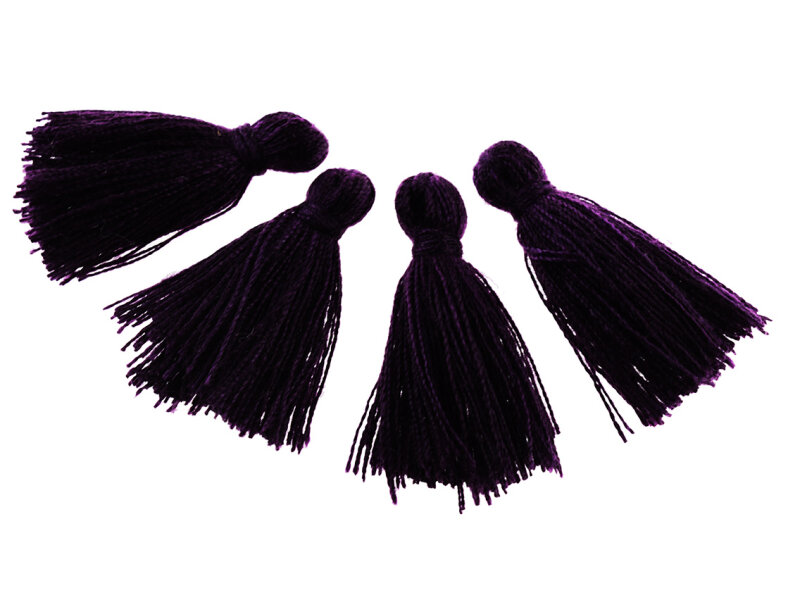 10 kleine Quasten in violett
