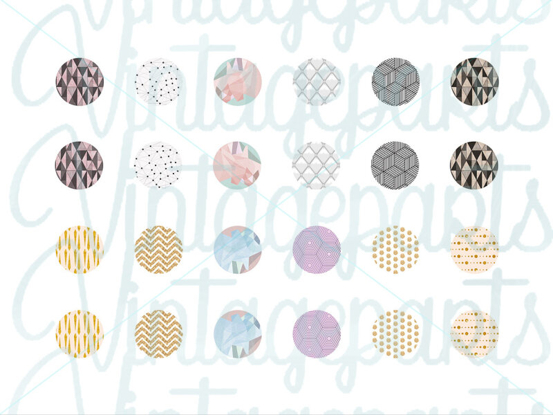 Motivbogen "Geometric" für Cabochons verschiedener Größen