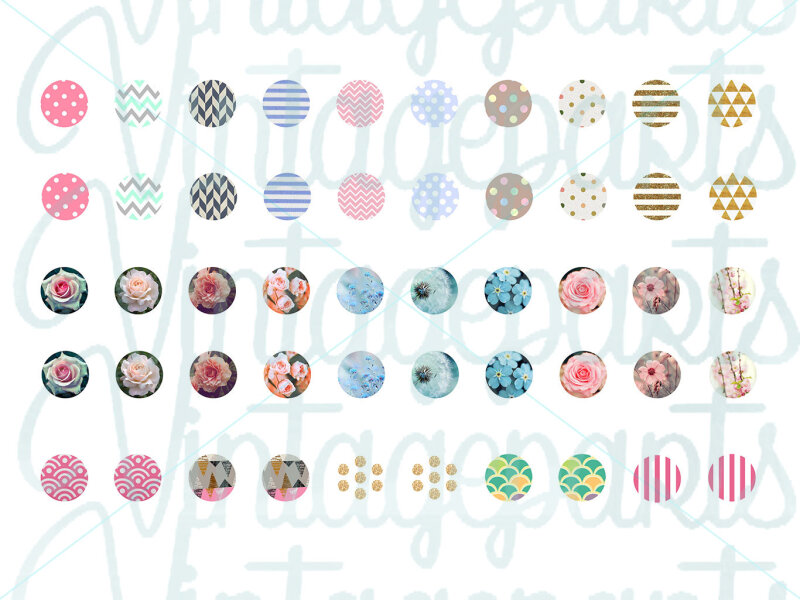 Motivbogen Girlie für Cabochons verschiedener Größen