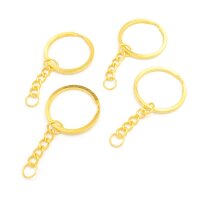 Schlüsselringe inklusive Kette in goldfarben 4...