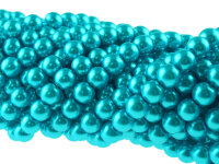 Glaswachsperlen in türkis 8mm 40 Stück