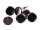 10 Ohrstecker in Gunmetall für 12 mm Cabochons
