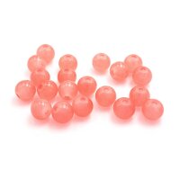 20 Glasperlen in Jadeoptik  in rosa, 8 mm