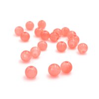 20 Glasperlen in Jadeoptik  in rosa, 8 mm
