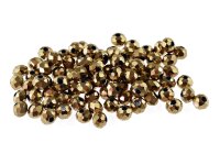 50 Glasschliffperlen "Doll" in goldfarben, 4x3 mm