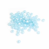 Glasschliffperlen "Doll" in hellblau 4x3 mm 50...