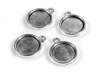 beidseitige Fassungen für 12 mm Cabochons in antik...
