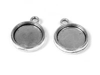 beidseitige Fassungen für 12 mm Cabochons in antik...