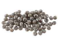 50 Glasschliffperlen "Doll" in grau, 3x2 mm