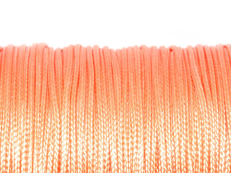 10 m Polyesterkordel gewachst in apricot 1 mm