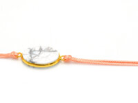 10 m Polyesterkordel gewachst in apricot 1 mm