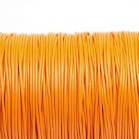 10 m Polyesterkordel gewachst in neonorange, 1 mm