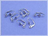 10 Brisuren/Klappohring in silberfarben platiniert