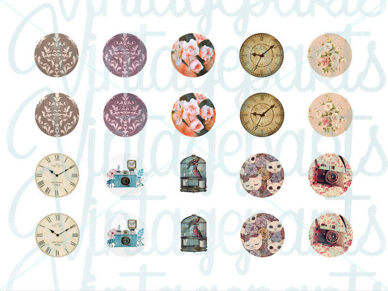 Motivbogen "Vintage" für 16mm Cabochons