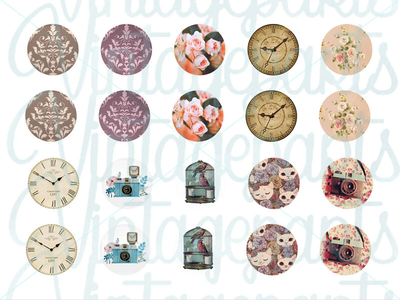 Motivbogen "Vintage" für 18mm Cabochons
