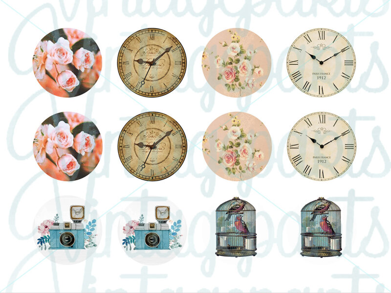 Motivbogen "Vintage" für 25mm Cabochons