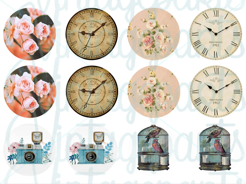 Motivbogen "Vintage" für 30mm Cabochons