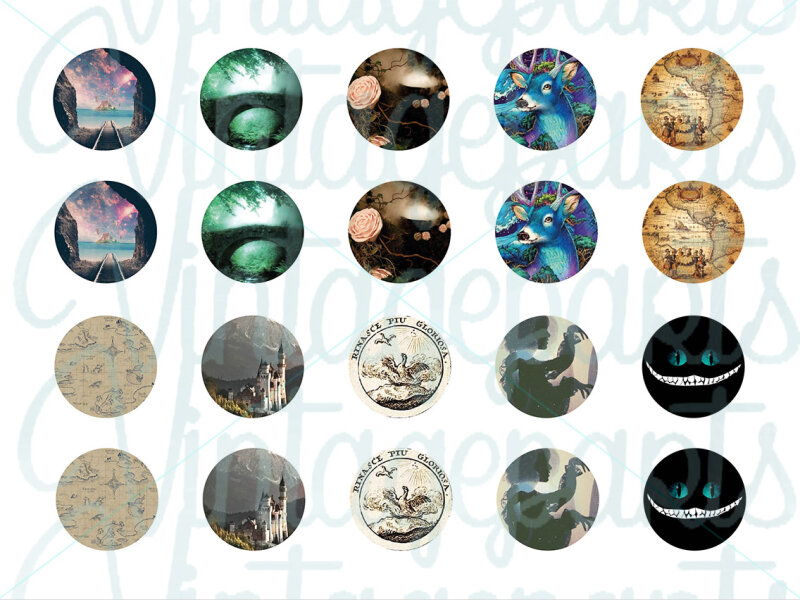 Motivbogen "Fantasy" für 18mm Cabochons